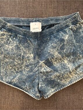American Apparel Acid Wash Blue Jean Shorts
